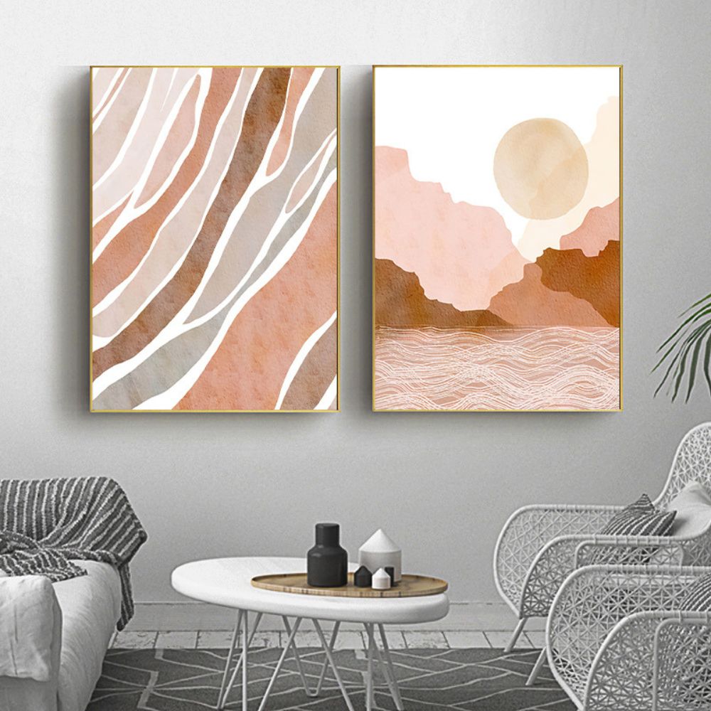 Morandi Sun & Beach No.2 Minimalist Art Poster
