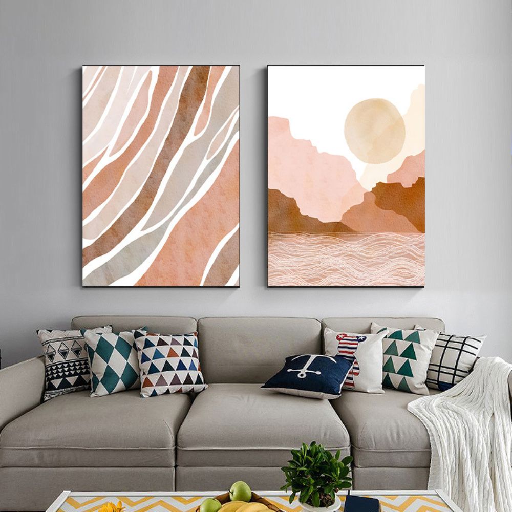 Morandi Sun & Beach No.2 Minimalist Art Poster