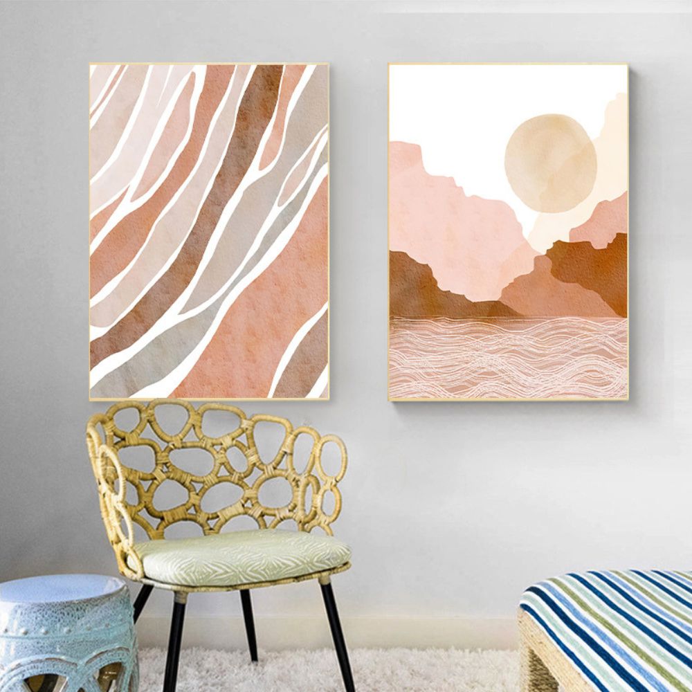 Morandi Sun & Beach No.2 Minimalist Art Poster