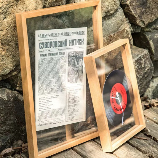 A3 Solid Wood Floating Transparent Double-sided Photo Frame Specimen Picture Frame