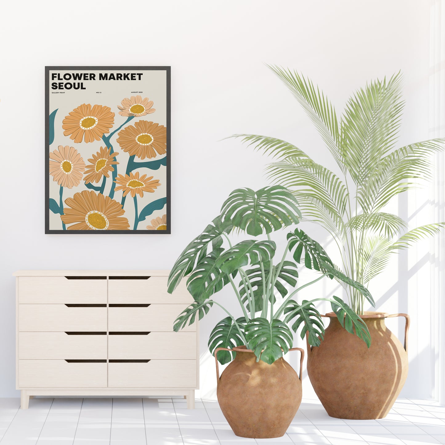 FLOWER MARKET prints SEOUL Art Print Poster