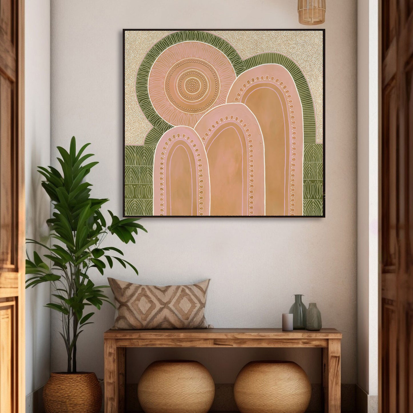 Blooming & Gathering  - Aboriginal Art Poster art2wall