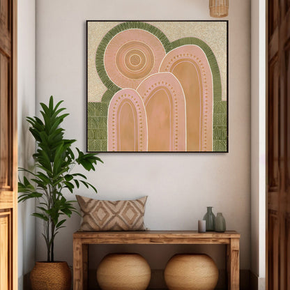 Blooming & Gathering  - Aboriginal Art Poster art2wall