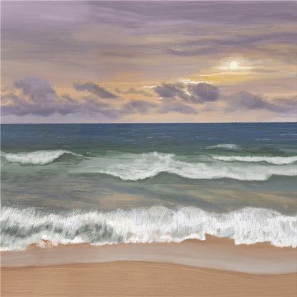 Pastel Sky Beach Art Painting Poster