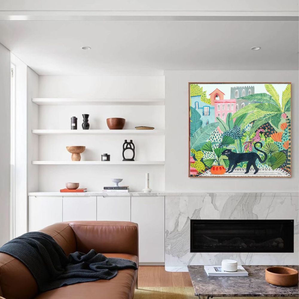 Animals in Jungle No.1 Art Painting Poster