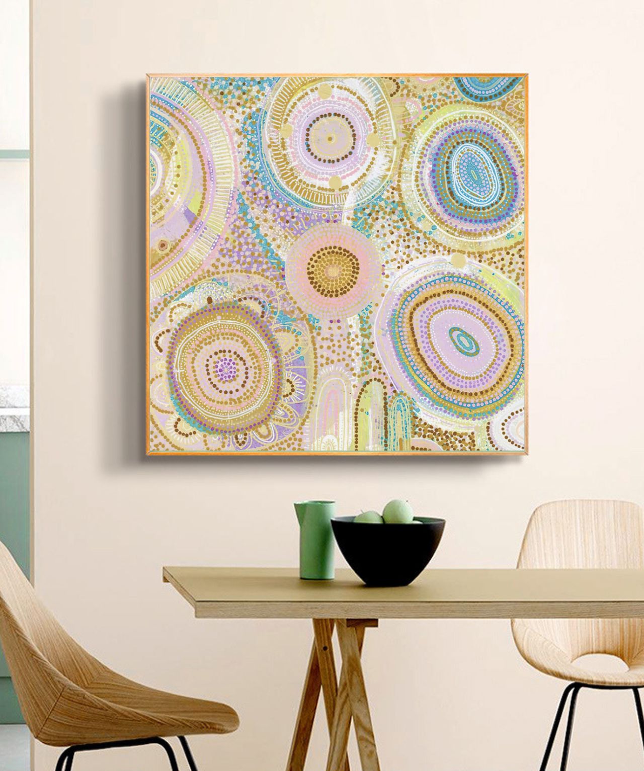 Blooming and Gathering Aboriginal Art Poster