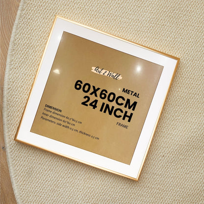 Gold Premium Metal Photo Frame 60x60 CM with Mat-board