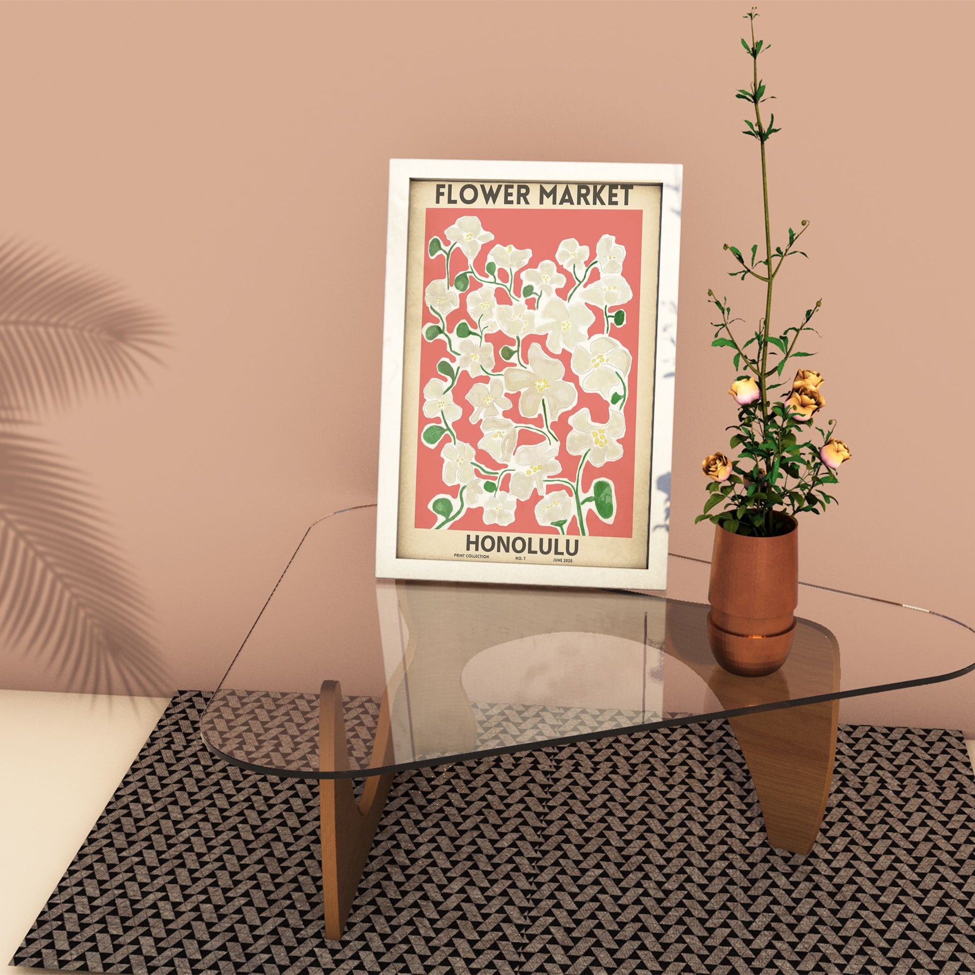 FLOWER MARKET Prints HONOLULU Art Print Poster