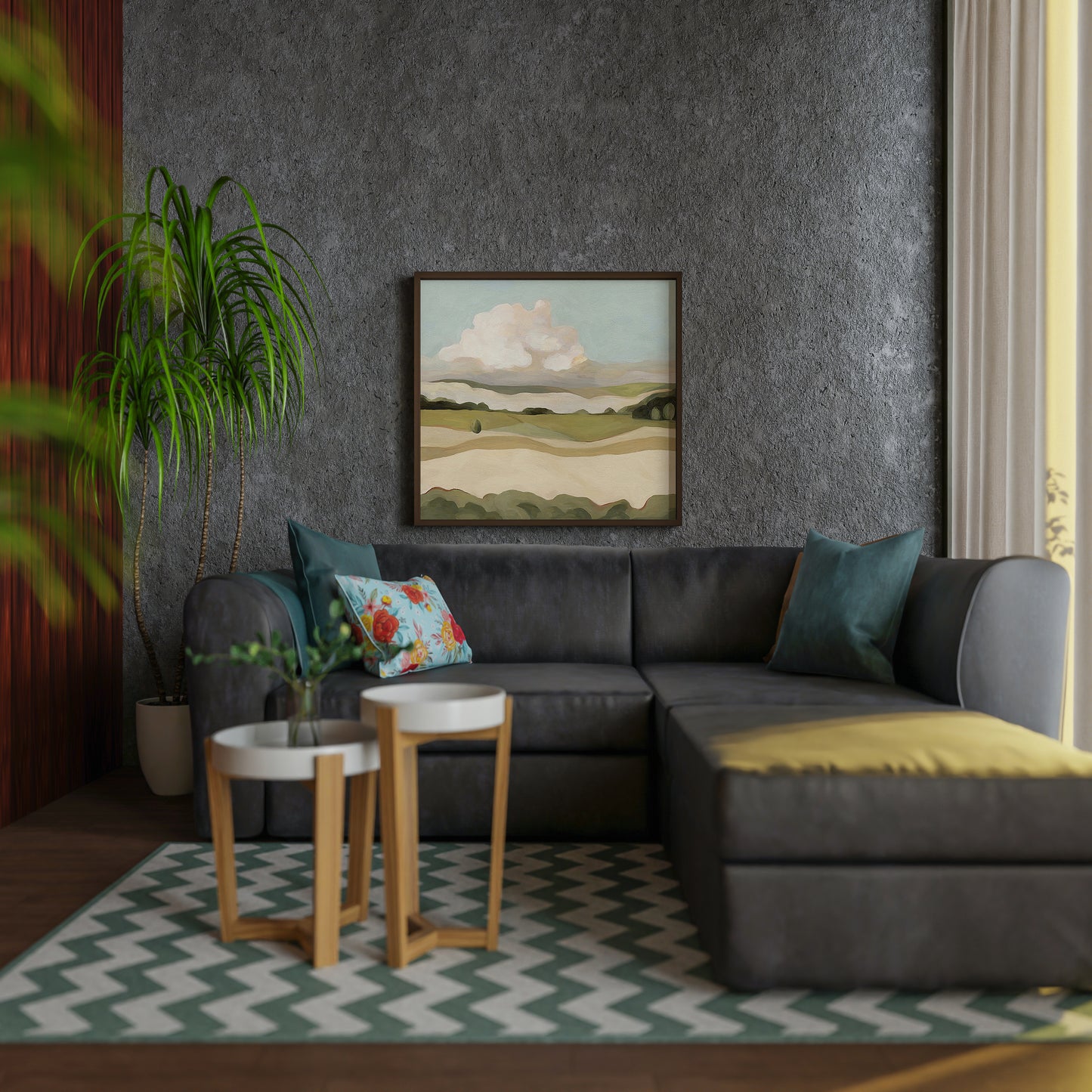 Calm Field N0.1  Art Oil Painting Poster