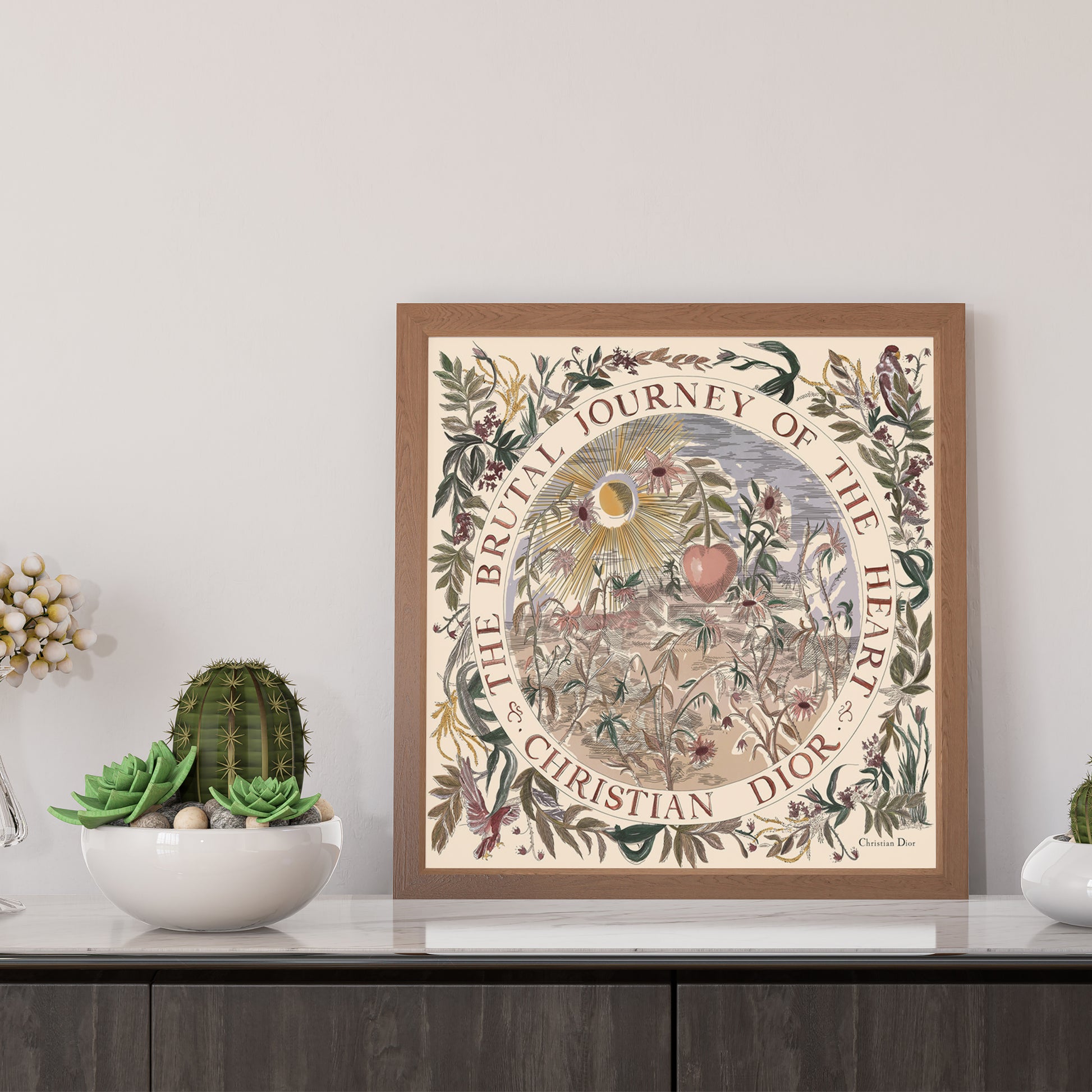 Boutique Journey Of the Hearth Scarf Dior Print Poster