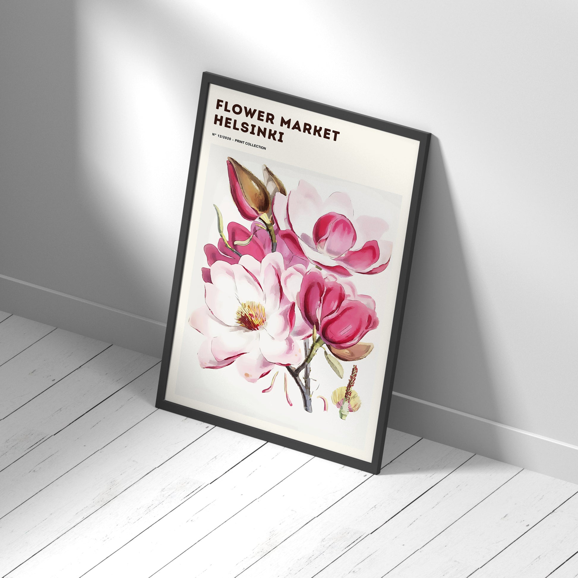 Framed Printed Wall Art FLOWER MARKET HELSINKI Art Print 20-inch 28-inch