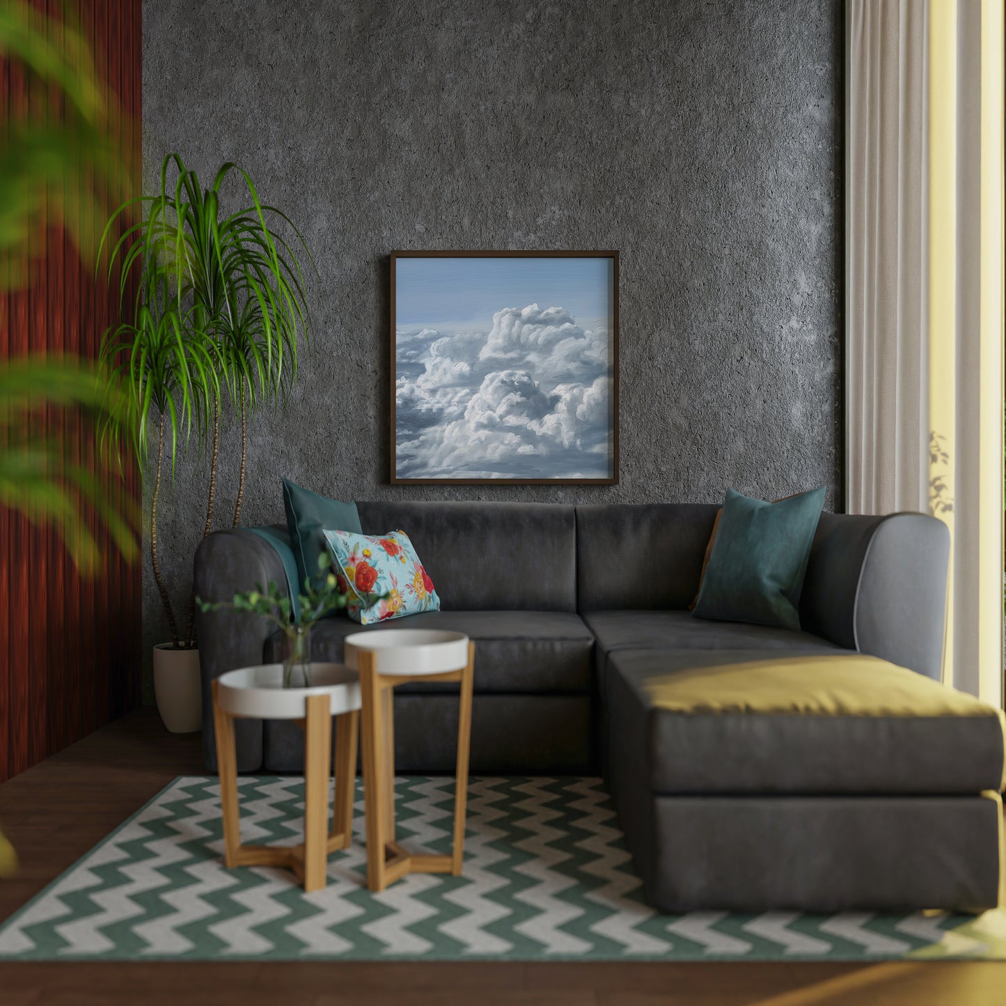 CLOUDS IN SKY Art Painting Poster