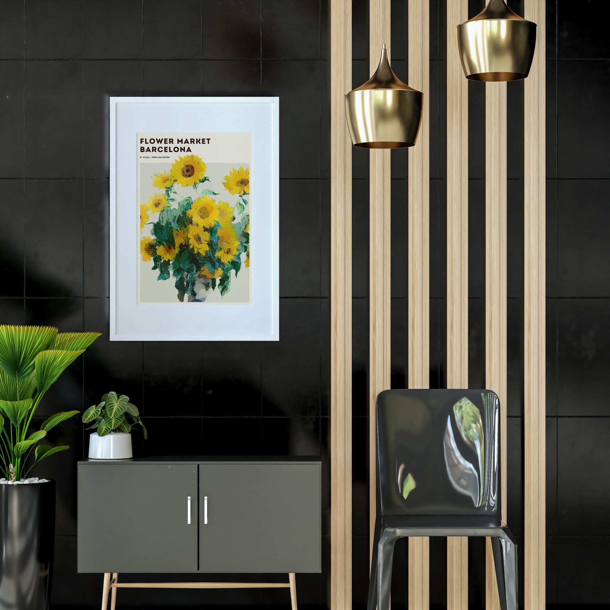 FLOWER MARKET BARCELONA Flower Art Print Poster