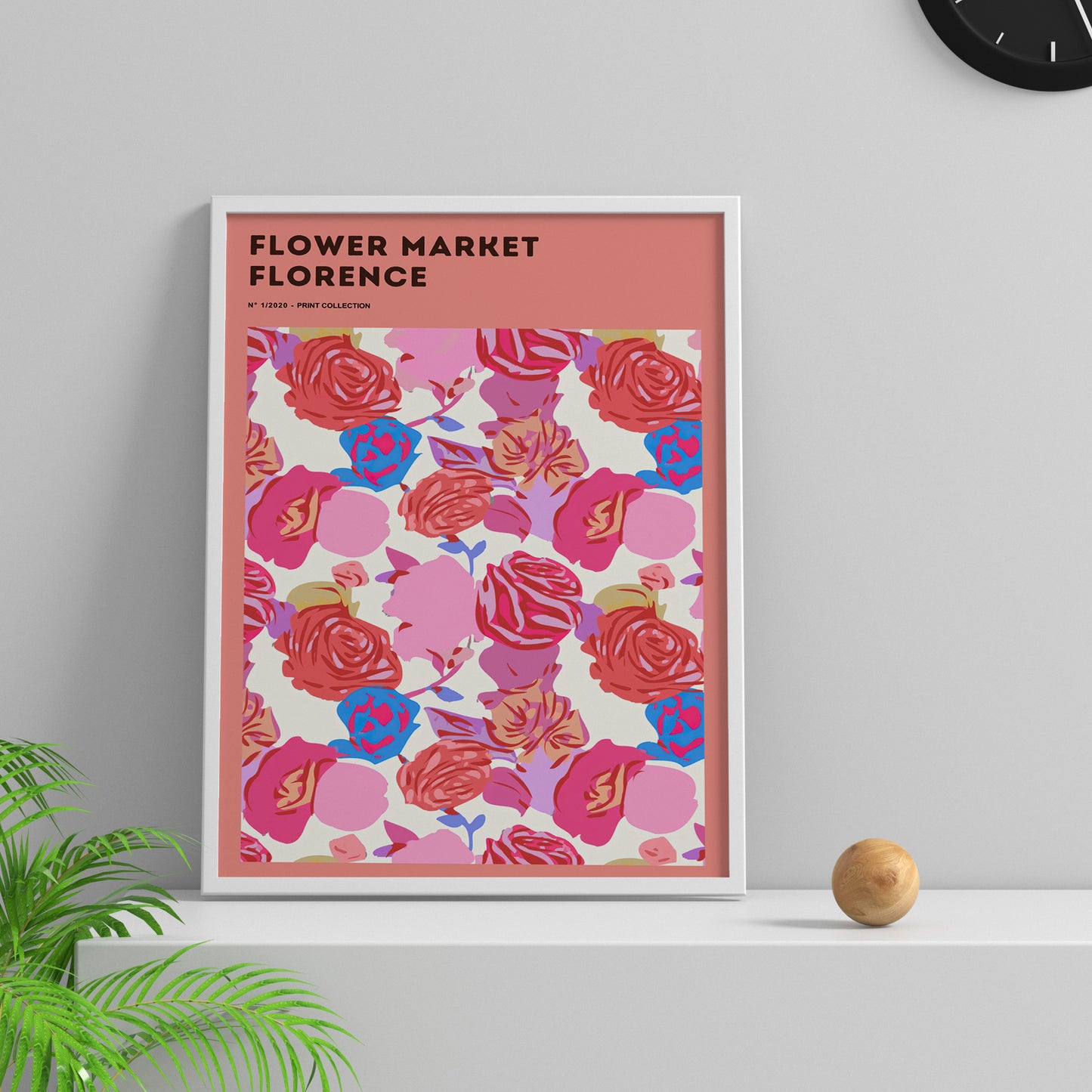 FLOWER MARKET PRINT FLORENCE Art Print Poster
