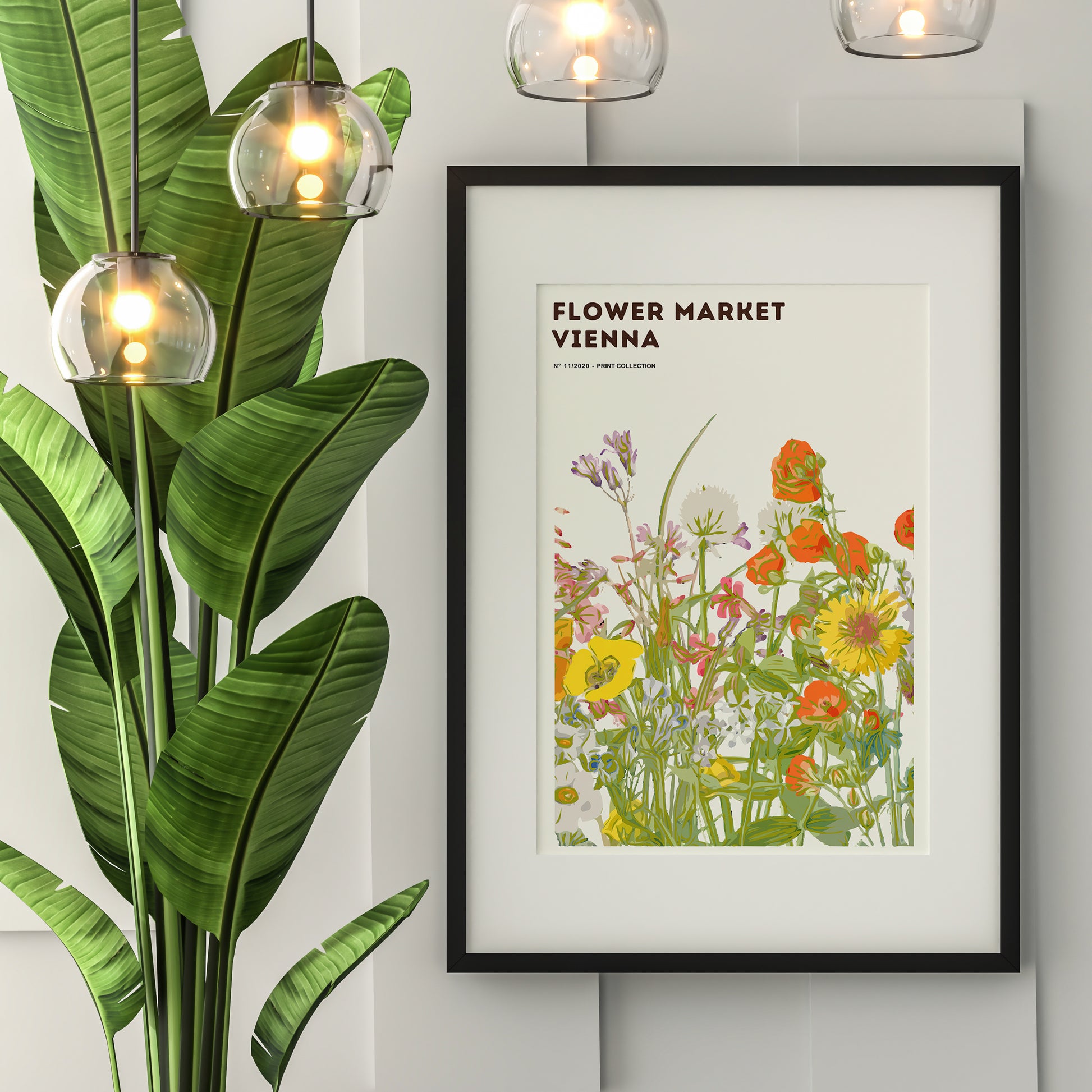 FLOWER MARKET VIENNA Art Print Poster | Botanical posters