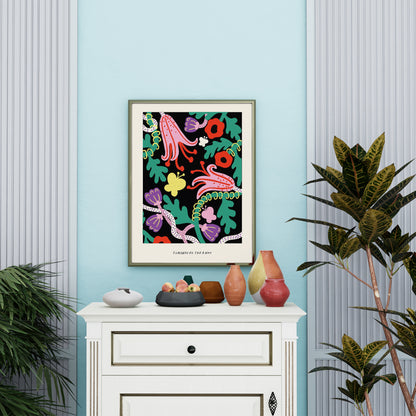 SOMEWHERE FAR AWAY Botanical Pattern Art Print Poster