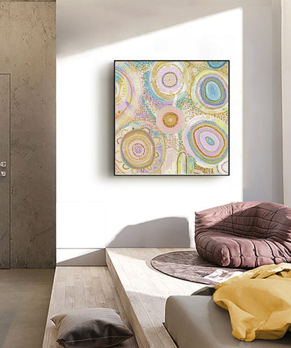 Blooming and Gathering Aboriginal Art Poster