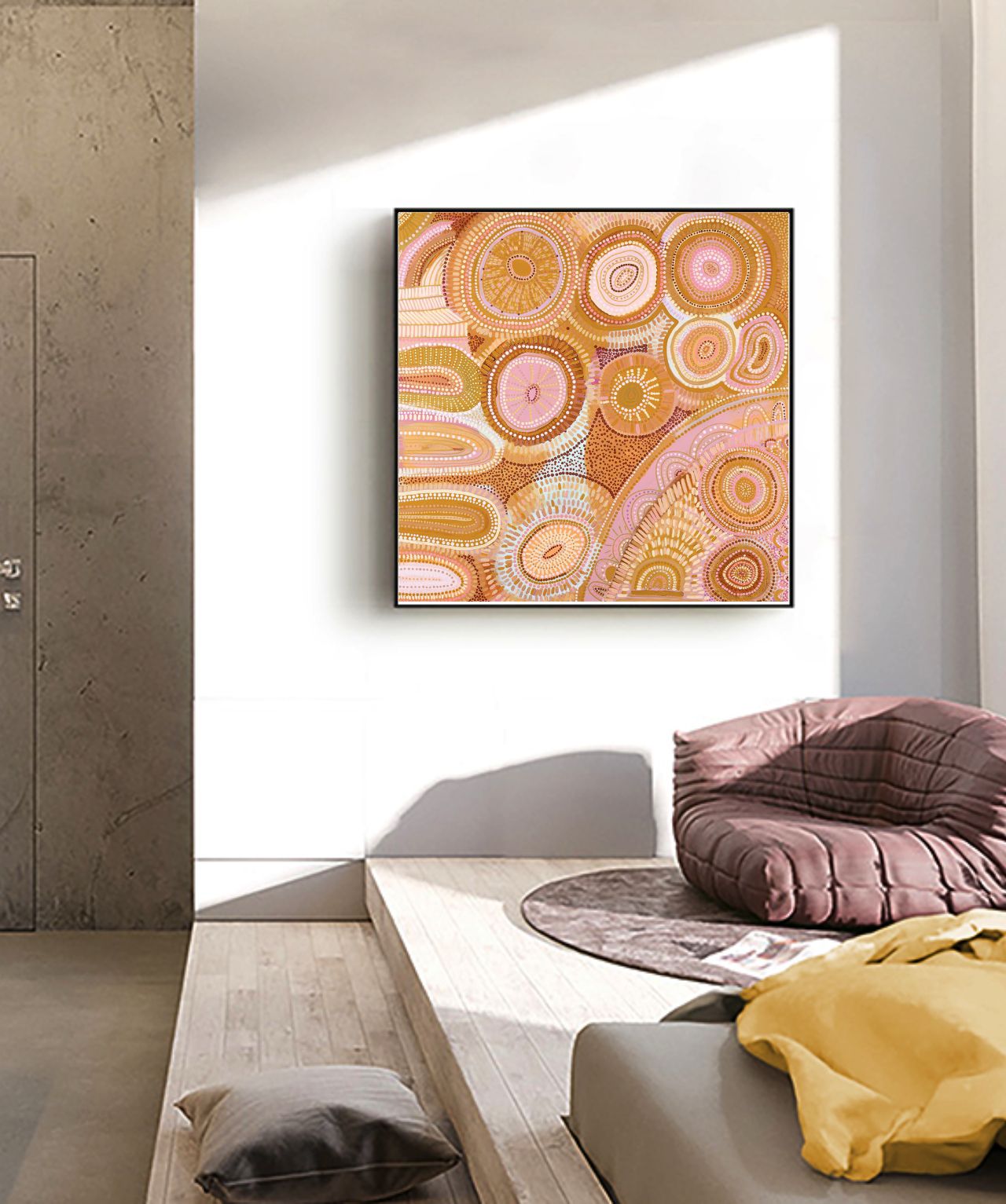 DANCING BORA RINGS No.2 - Aboriginal Art Poster