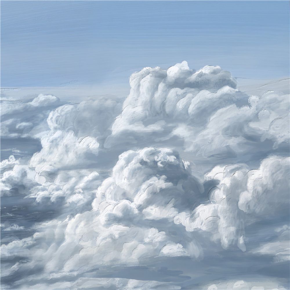 CLOUDS IN SKY Art Painting Poster