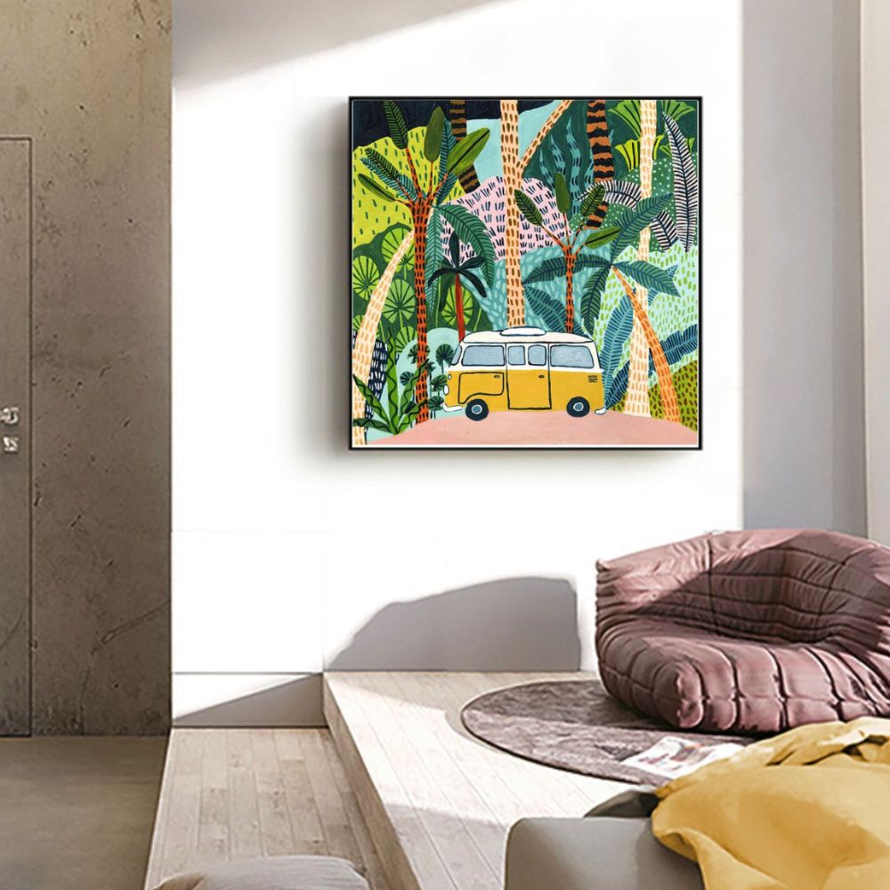 Animals in Jungle No.3 Art Painting Poster