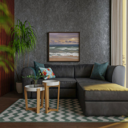 Pastel Sky Beach Art Painting Poster