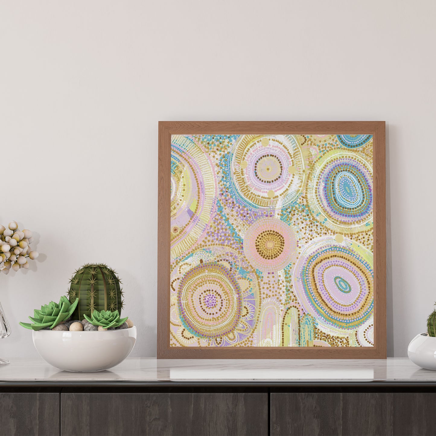 Blooming and Gathering Aboriginal Art Poster