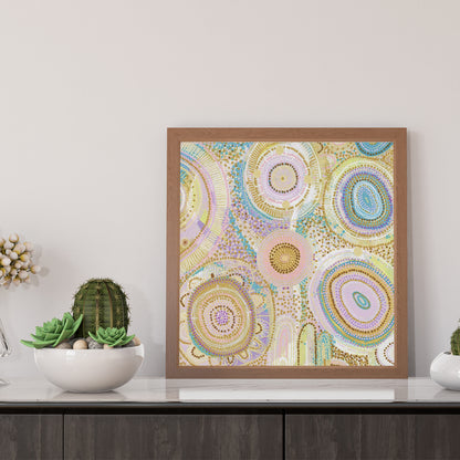 Blooming and Gathering Aboriginal Art Poster