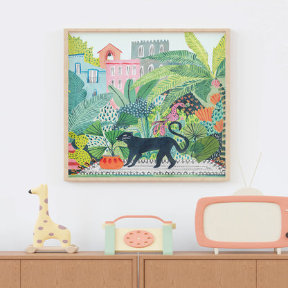 Animals in Jungle No.1 Art Painting Poster