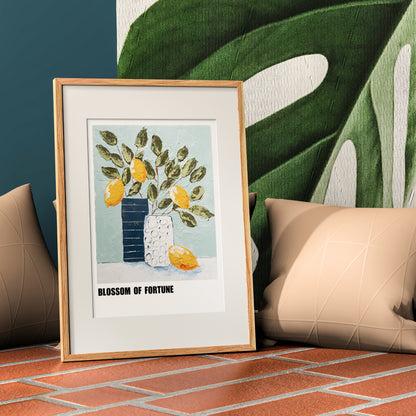 BLOSSOM OF FUTURE Lemon Pattern Art Print Poster