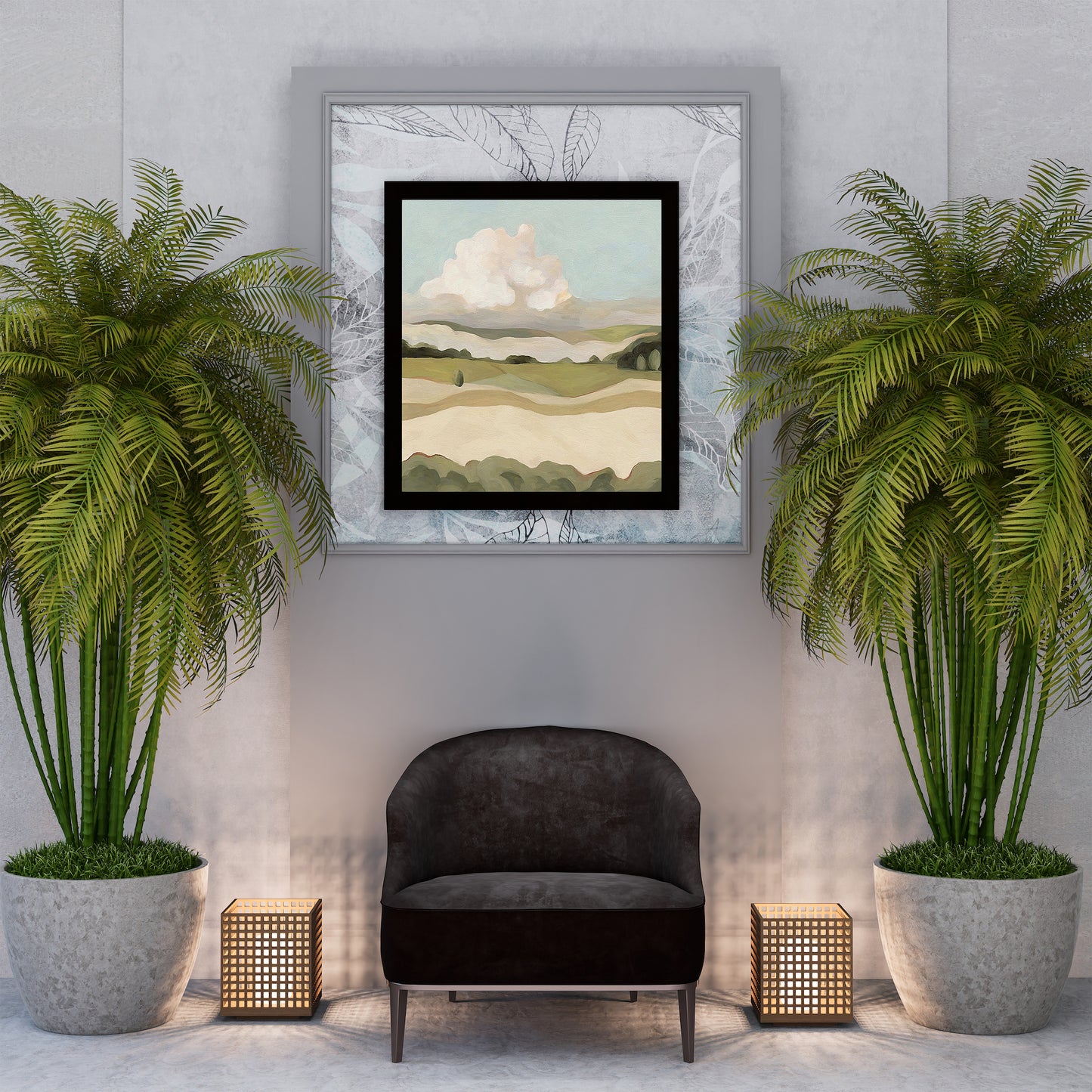 Calm Field N0.1  Art Oil Painting Poster