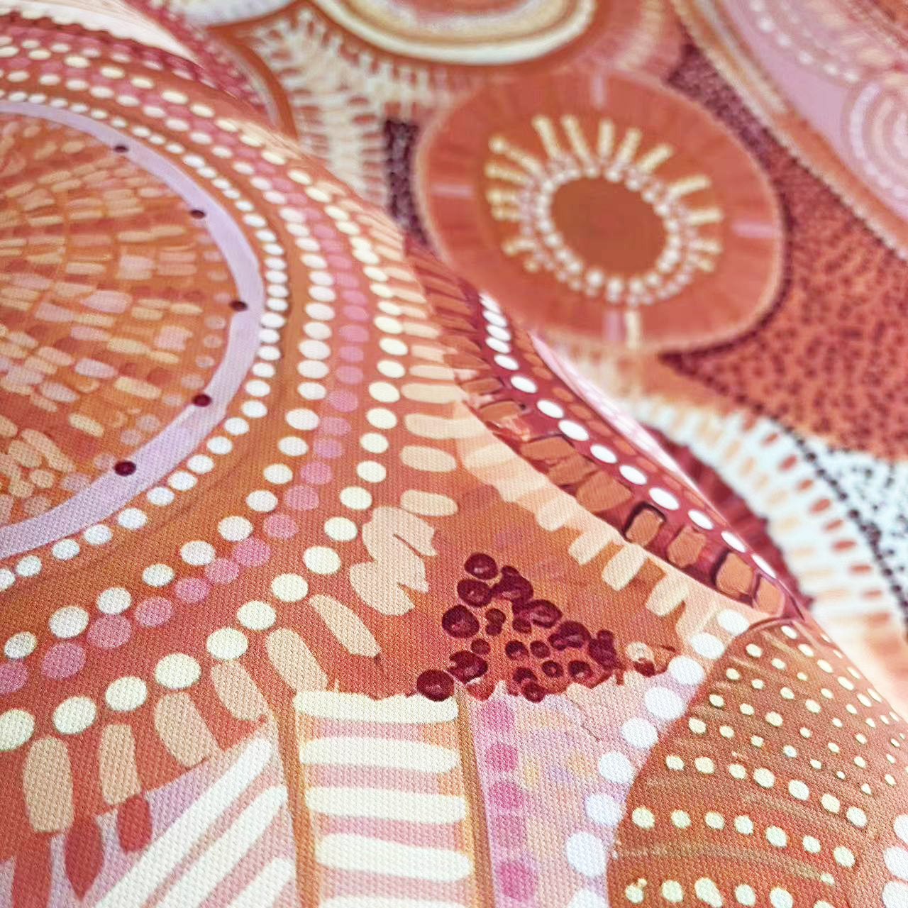 Set of 2 Wall Art 60x60 CM Framed Posters - DANCING BORA Aboriginal Prints