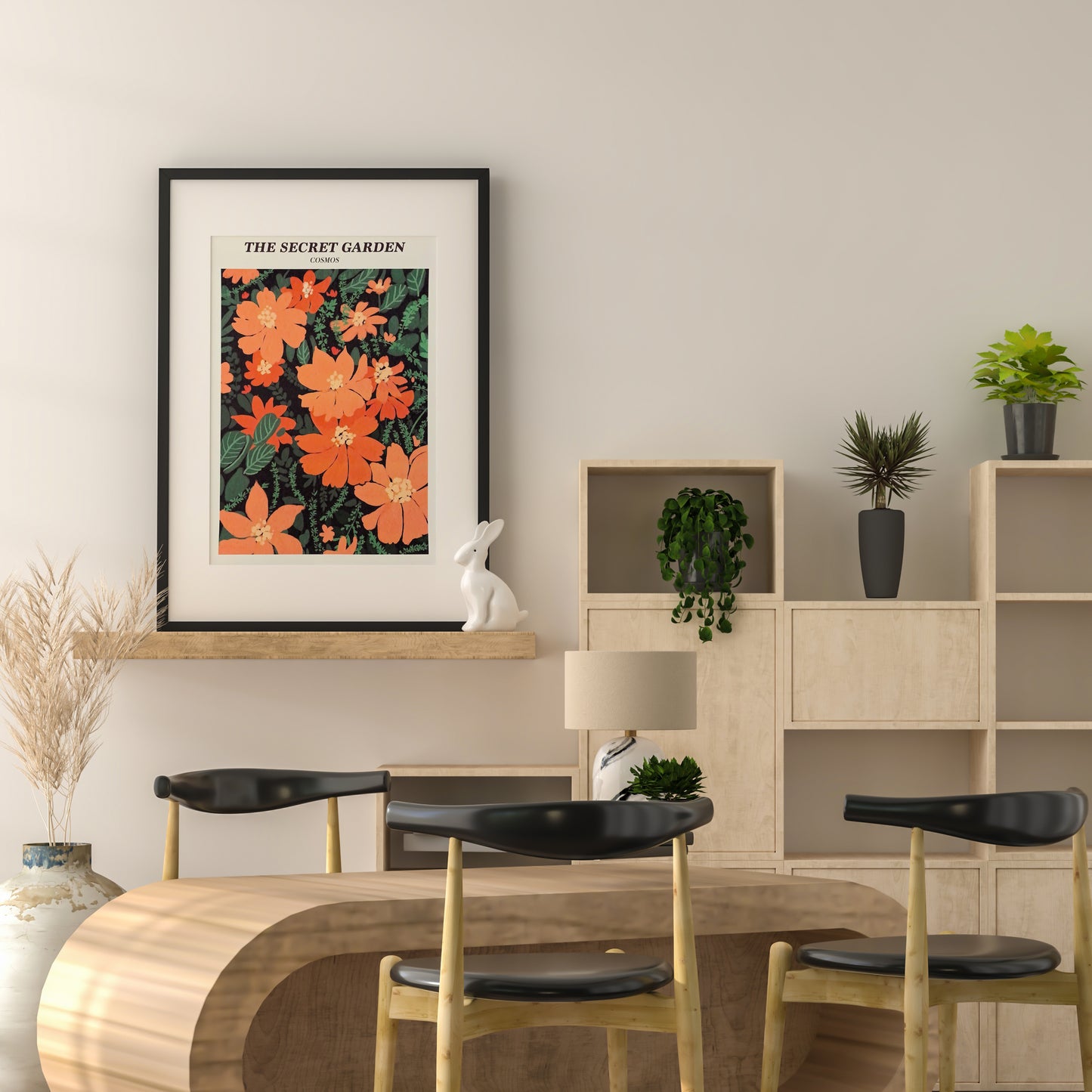 THE SECRET GARDEN  COSMOS Flower Art Print Poster