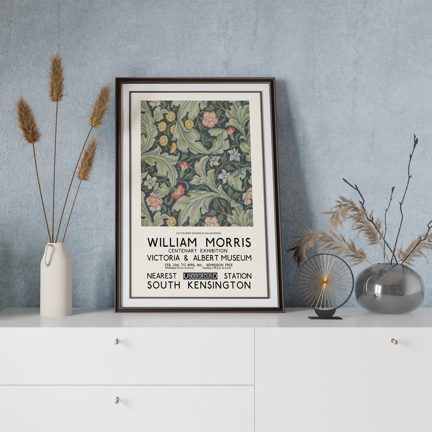 WILLIAM MORRIS Botanical Pattern Art Print Poster