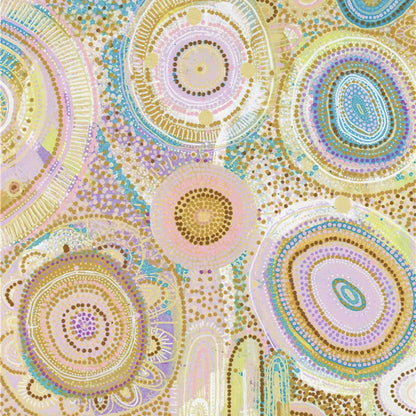 Blooming and Gathering Aboriginal Art Poster