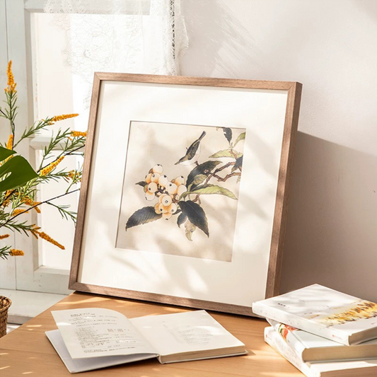 Square Dark Wood Photo Frame 24 inch 60x60cm with Mat-board
