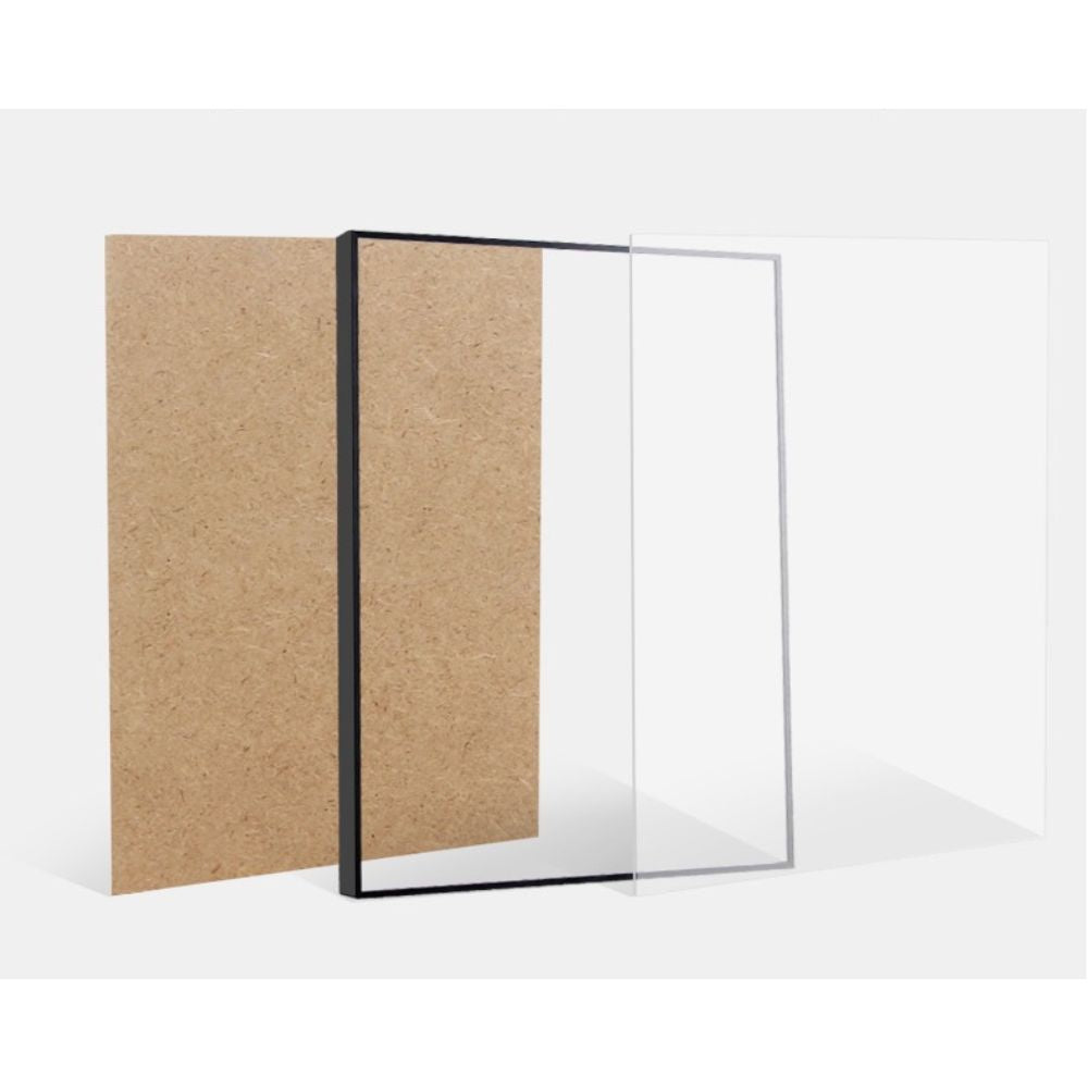 SET OF 2 - 40x50CM Frame Black Premium Aluminum Metal Photo Frame 16x20"inch