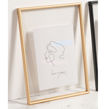 A3 Golden Aluminium Alloy Transparent Frame Hang A Wall Picture Frame Acrylic