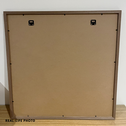 Square Dark Wood Photo Frame 24 inch 60x60cm with Mat-board