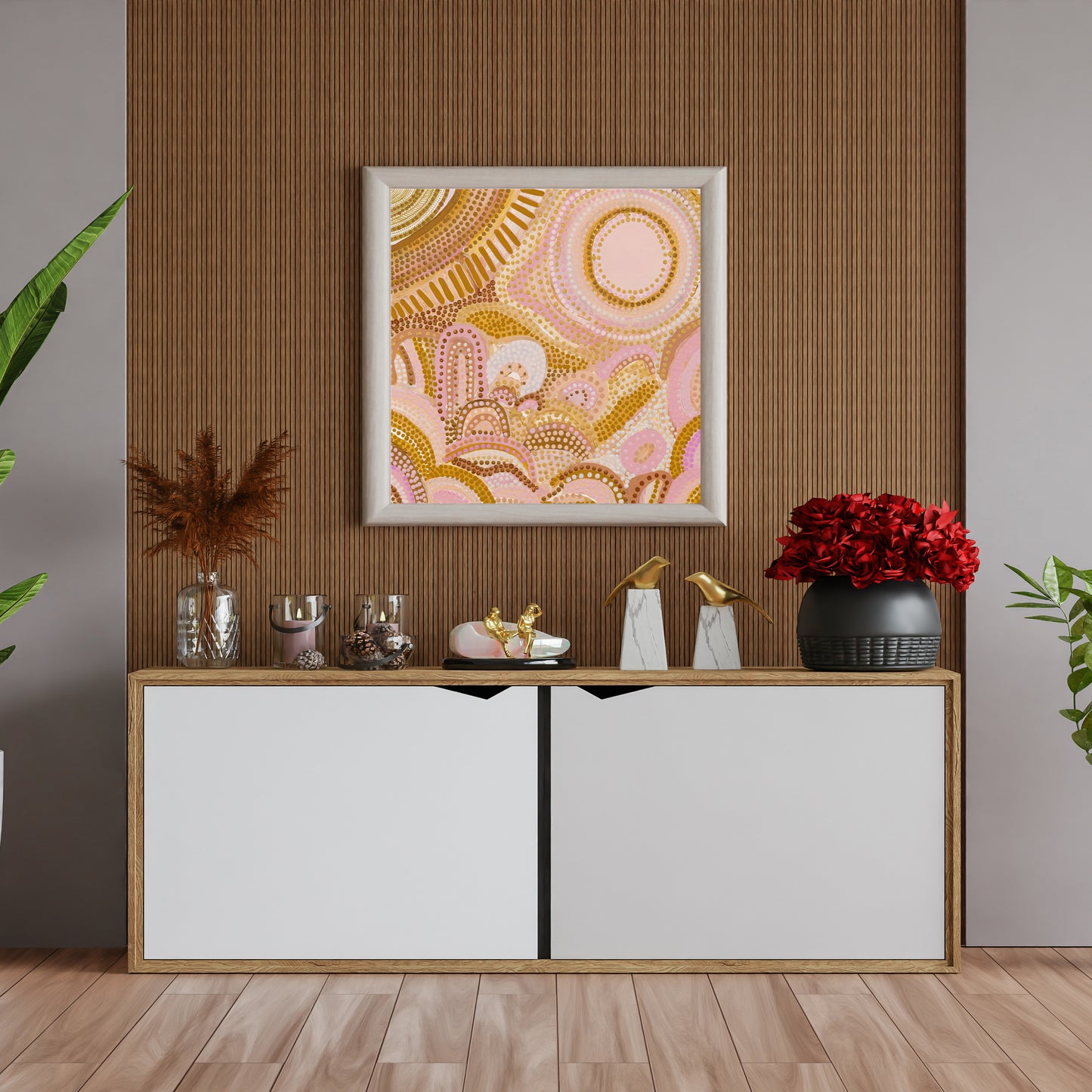 Blooming & Sunshine  - Aboriginal Art Poster