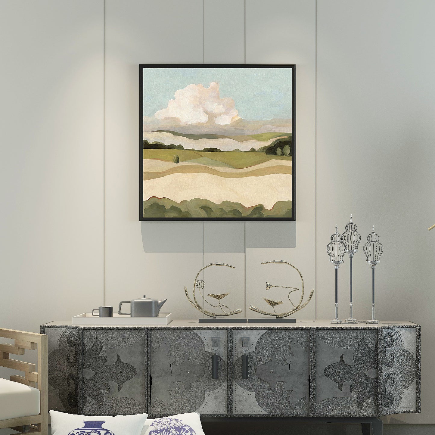 Calm Field N0.1  Art Oil Painting Poster