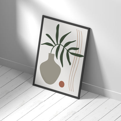 Framed Printed Abstract Soft Colored Shapes Minimalist Art 20-inch 28-inch 40x50 50x70CM