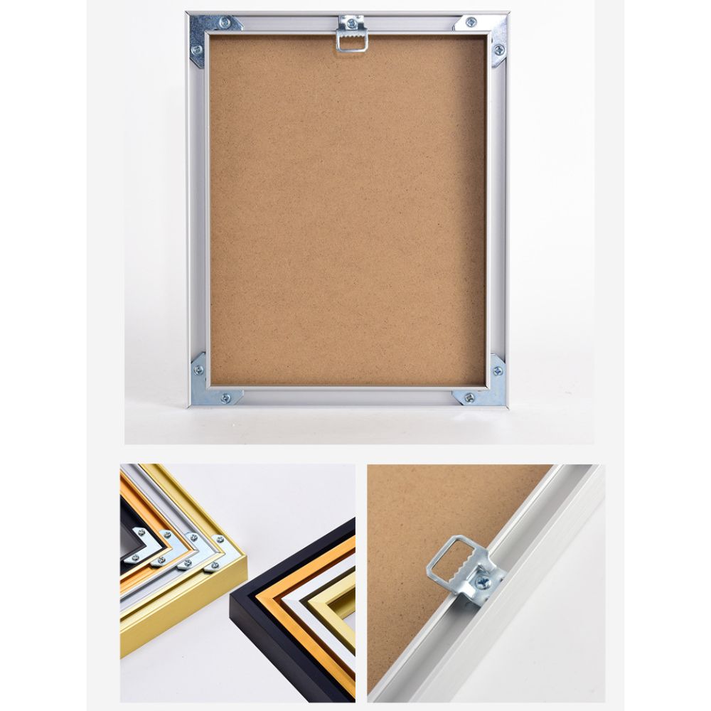 SET OF 2 - 40x50CM Frame Black Premium Aluminum Metal Photo Frame 16x20"inch