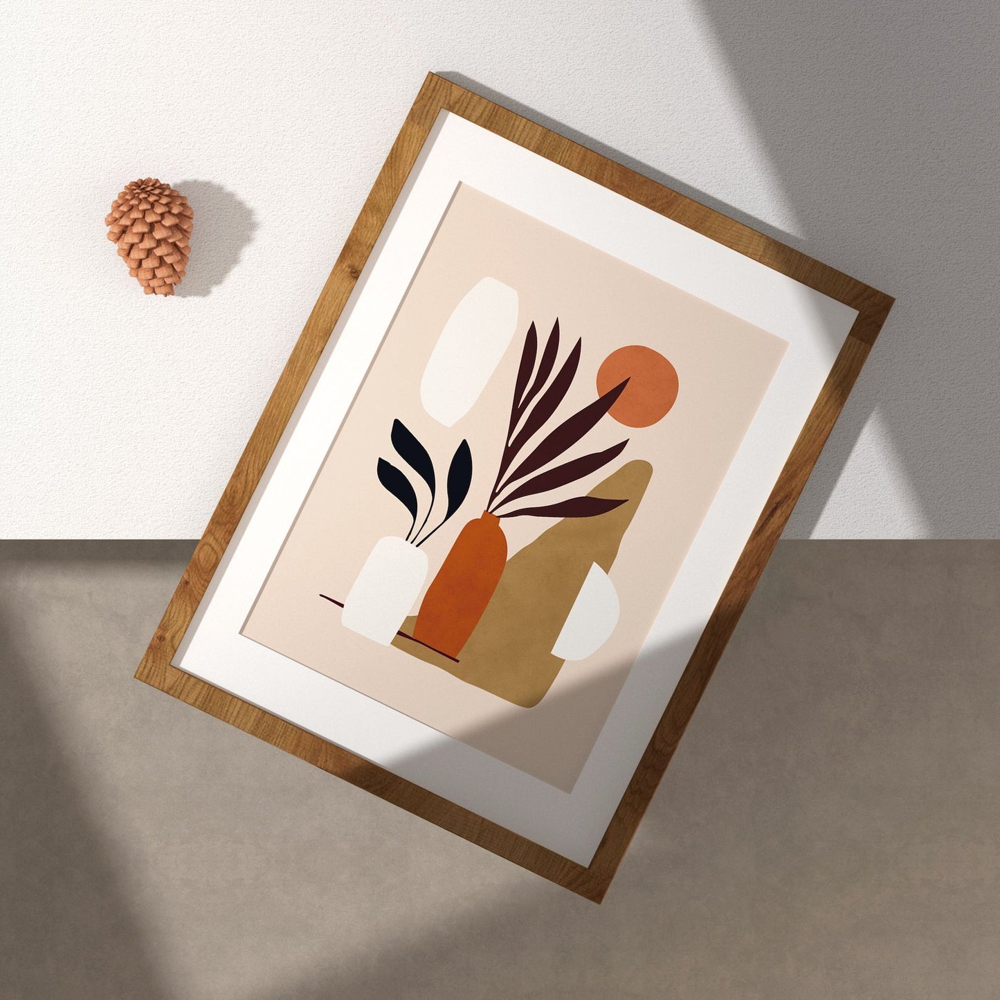 Colorful Abstract Plant No.2 Minimalist Art Poster