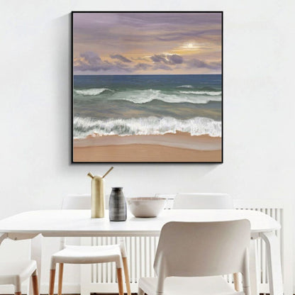 Pastel Sky Beach Art Painting Poster