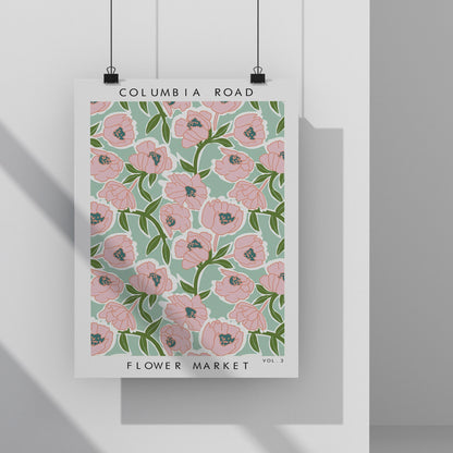 FLOWER MARKET COLUMBIA ROAD Art Print Poster