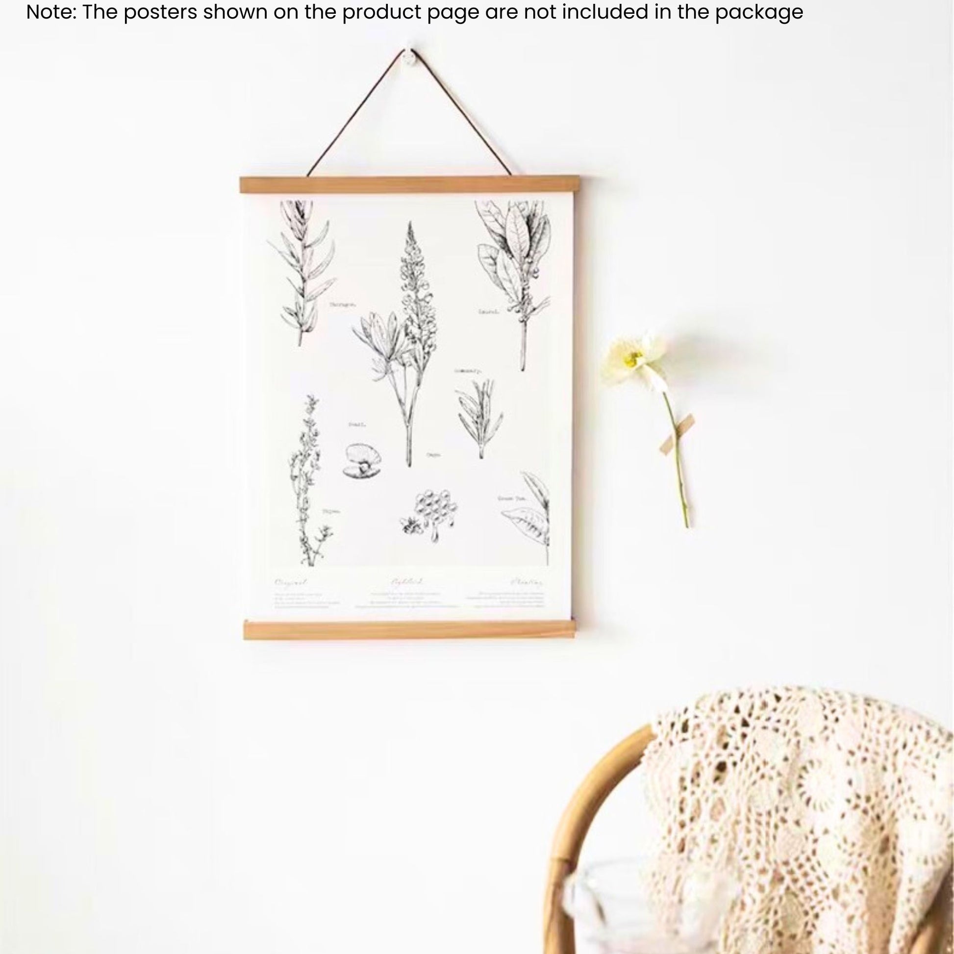 21 CM 8 Inch Magnetic Wooden Photo Picture Frame Wall Hanging Poster 