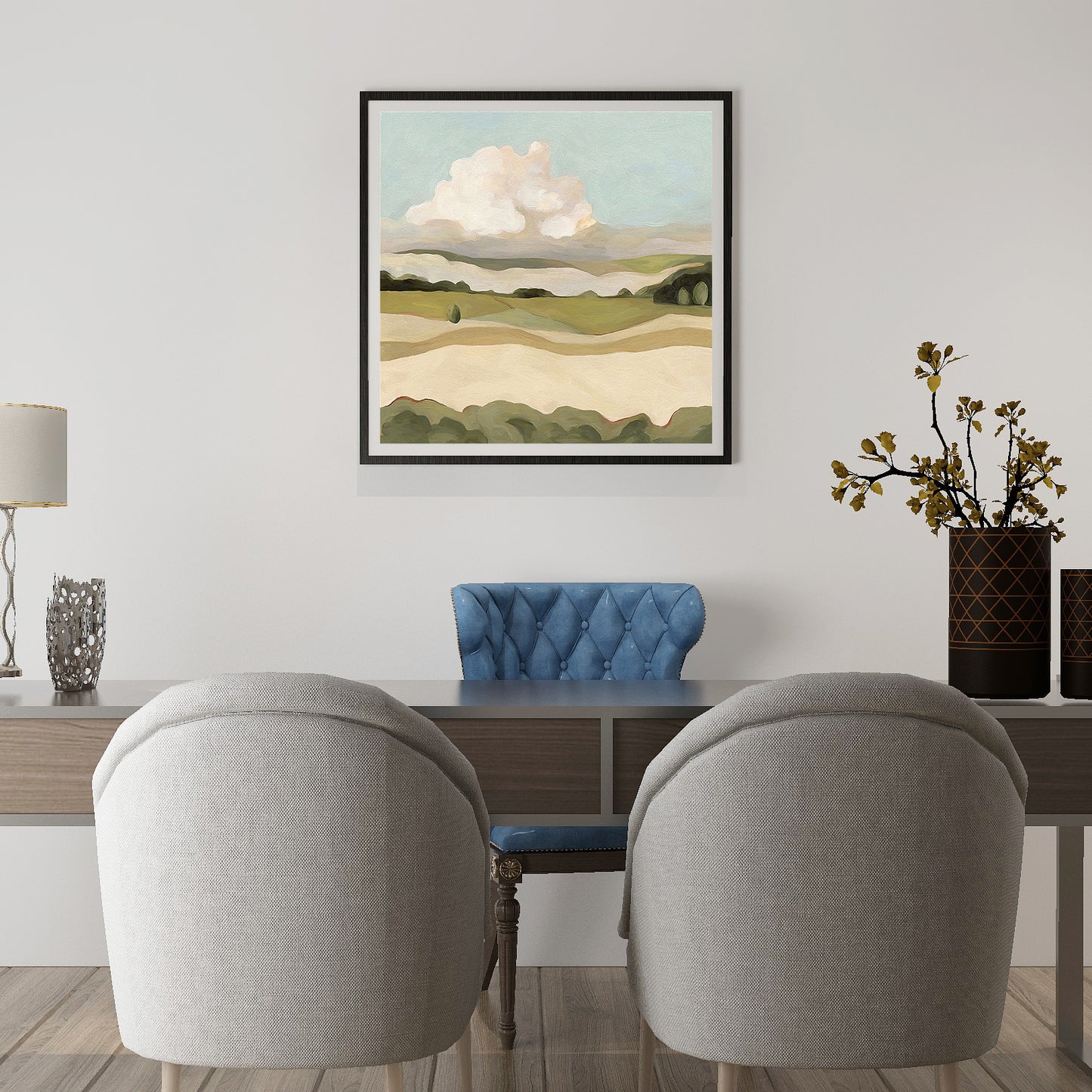 Calm Field N0.1  Art Oil Painting Poster