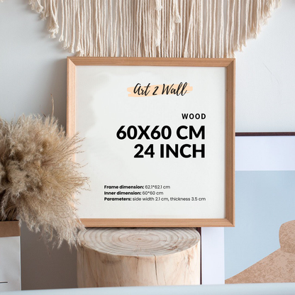 60 x 60 CM Frame Premium Square Wood Color Picture Frame 24 inch