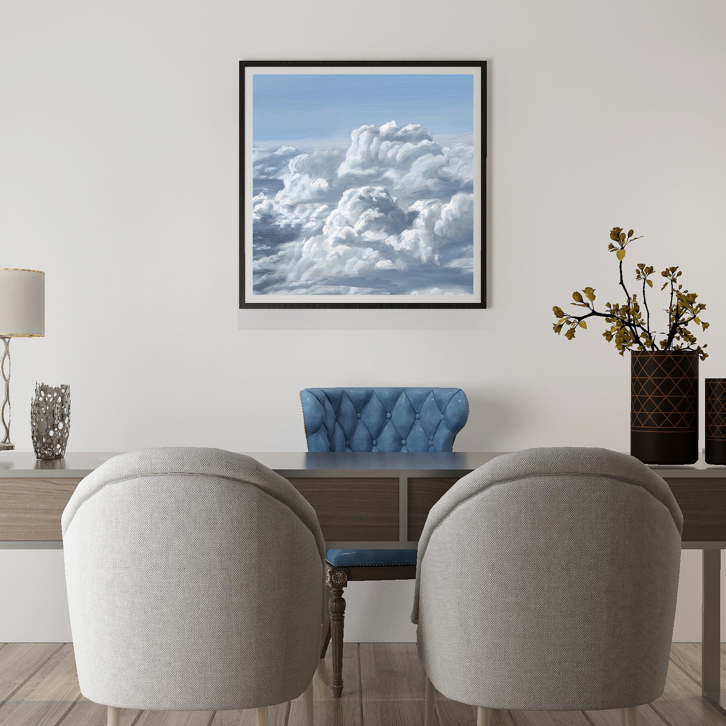 CLOUDS IN SKY Art Painting Poster