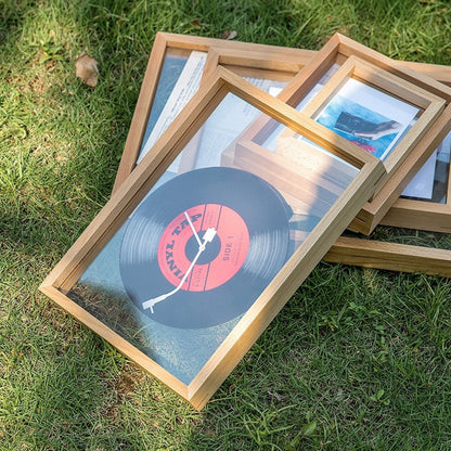 A3 Solid Wood Floating Transparent Double-sided Photo Frame Specimen Picture Frame